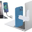 Suporte de Celular Magnético Liga de Alumínio para Notebook Laptop Tablet Smartphone com Fixação Segura Leve Prático e Dobrável Não deixa marcas Suporte de Celular Magnético Liga de Alumínio para Notebook Laptop Tablet Smartphone com Fixação Segura Leve Prático e Dobrável Não deixa marcas