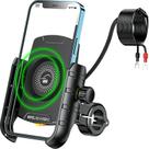 Suporte de Celular para Moto com Carregador Indução 15W e USB C. Carga Rápida 2 em 1