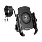 Suporte de Celular para Motocicleta com Carregamento Sem Fio e USB Rápido