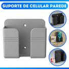 Suporte De Celular Parede Para Carregar Multiuso Com Furos E Adesivo Forte