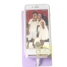 Suporte de celular smartphone de mesa universal lilás com espelho