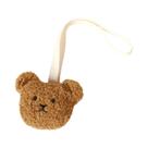 Suporte De Chupeta Para Bebê Recém-Nascido Com Urso De Pelúcia Fofo Bordado E Clipe De Lua,