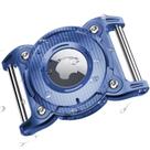 Suporte de coleira para cães Airtag ONEONTA azul impermeável para coleira de 2,5 cm