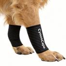 Suporte de compressão dianteiro/traseiro CynoScape Black para pernas para cães