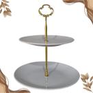 Suporte De Doces E Salgadinhos Redondo 2 Andares Inquebravel