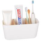 Suporte de escova de dentes Heagoale Bamboo com 3 ranhuras para banheiro Suporte de escova de dentes Heagoale Bamboo com 3 ranhuras para banheiro