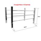Suporte De Espetos E Grelhas Em Inox Para Churrasqueira 970-50CM Suporte De Espetos E Grelhas Em Inox Para Churrasqueira 970-50CM