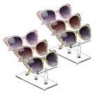 Suporte de exibição de óculos MOOCA de 3 camadas de acrílico para óculos de sol