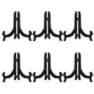 Suporte de exibição HESTYA Acrylic Easel 7 polegadas, pacote com 6 (preto)