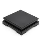 Suporte de exibição MDEOOSKY quadrado de madeira 17x17x4,3 cm (preto)