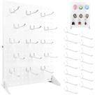 Suporte de exibição SIBRANT Metal Pegboard com 15 ganchos brancos Suporte de exibição SIBRANT Metal Pegboard com 15 ganchos brancos