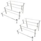 Suporte de exposição AZEAM Acrylic 3 camadas para cupcake Perfume Clear