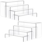 Suporte de exposição de acrílico Anglelife Large Clear, 8 unidades +2 conjuntos