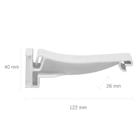 Suporte De Fixação De Calha Branco De 26x122mm - Cal-su*br - Astra Suporte Fixacao De Calha 26x122mm - Cal-su*br - Astra