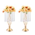 Suporte de flores de casamento VEVOR Crystal, 43 cm de altura, conjunto de 20 peças douradas