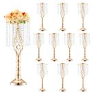 Suporte de flores de casamento VEVOR Crystal, 55 cm de altura, conjunto de 10 peças douradas Suporte de flores de casamento VEVOR Crystal, 55 cm de altura, conjunto de 10 peças douradas