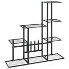 Suporte de flores vidaXL Black Metal durável para uso interno/externo