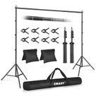 Suporte de Fundo Fotográfico EMART 3x3m - Ajustável com Acessórios