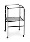 Suporte de gaiola para pássaros Prevue Hendryx preto com prateleira SP445BLK