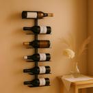 Suporte De Garrafas Vinho - Adega De Parede Vertical - p/ 6 garrafas