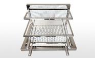 SUPORTE DE GRELHAS PARA CHURRASQUEIRA EM INOX 59cm