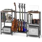 Suporte de guitarra MOSAMNI Record Player com prateleira de 3 camadas