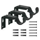 Suporte de haste de cortina elétrico Heavy Duty para varas de 1 polegada, conjunto de 3