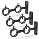 Suporte de haste de cortina Goowin Double Rod Holder 3 peças preto