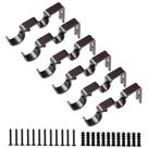 Suporte de haste de cortina Shonmogar Double, pacote com 6 para haste de 2,5 cm