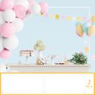 Suporte de haste suspenso de mesa Putros White, conjunto ajustável de 2 Suporte de haste suspenso de mesa Putros White, conjunto ajustável de 2