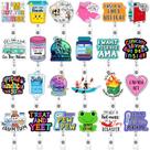 Suporte de identificação de nome retrátil Badge Reel Feifeiya Funny Nurse x24