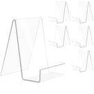Suporte de livros em acrílico trofável, pacote com 6 unidades Clear-Large