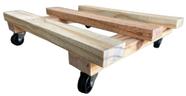 Suporte de madeira Pinus para composteira com rodinhas