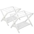 Suporte de mala dobrável VASMIA Bamboo White x2