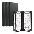 Suporte de menu em couro WFD.L para menus de 11 x 28 cm, 3 pacotes Suporte de menu em couro WFD.L para menus de 11 x 28 cm, 3 pacotes