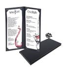 Suporte de menu WFD.L em couro 11x28cm com madeira dentro de 2 vistas
