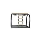 Suporte de mesa A&E Cage Company preto com escadas e copos Suporte de mesa A&E Cage Company preto com escadas e copos