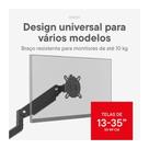 Suporte de Mesa Articulado para Monitor de 13" a 35" One For All, Ajuste com Pistão a Gás, Preto - DM4110