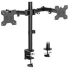 Suporte de mesa com monitor duplo WALI M002 para 2 monitores até 27