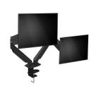 Suporte de Mesa Duplo Articulado Para 2 Monitores 10 a 27 Polegadas Preto AC372 Rotação 180º Preto