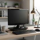 Suporte de Mesa Giratório 360 para Monitor Preto