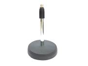 Suporte De Mesa P/microfones,cromado,base redonda De Ferro,c/ajuste de altura