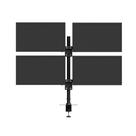 Suporte de mesa para 4 monitores/tv de 10 a 24 poelgadas tri articulado garra/morsa