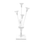Suporte de Mesa para Balão - Branco - 21cm c/ 5 Hastes - 01 Unidade - Rizzo