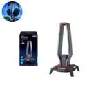 Suporte De Mesa Para Fone De Ouvido Headset Hedphone Gamer Com Led RGB Hub USB Suporte De Mesa Para Fone De Ouvido Headset Hedphone Gamer Com Led RGB Hub USB