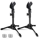 Suporte de microfone de mesa Mictop Portable com suporte de clipe de microfone, pacote com 2