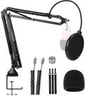 Suporte de microfone YOUSHARES Boom Arm Pop Filter Windscreen