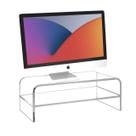 Suporte de monitor: acrílico, elevador de 2 camadas, 16 cm para laptop iMac PC