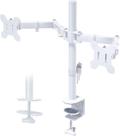 Suporte de Monitor Duplo BONTEC - Branco - para Monitores LED/LCD de 13 a 27"
