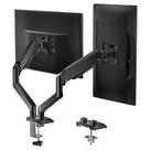 Suporte de monitor duplo com braços ajustáveis WALI para telas de 17-32"